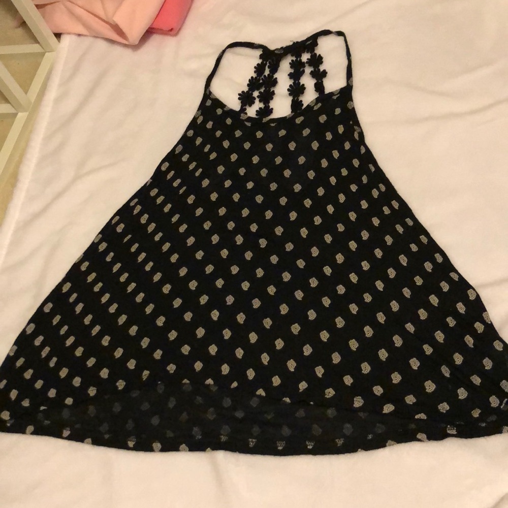 Aeropostale black flower tank top